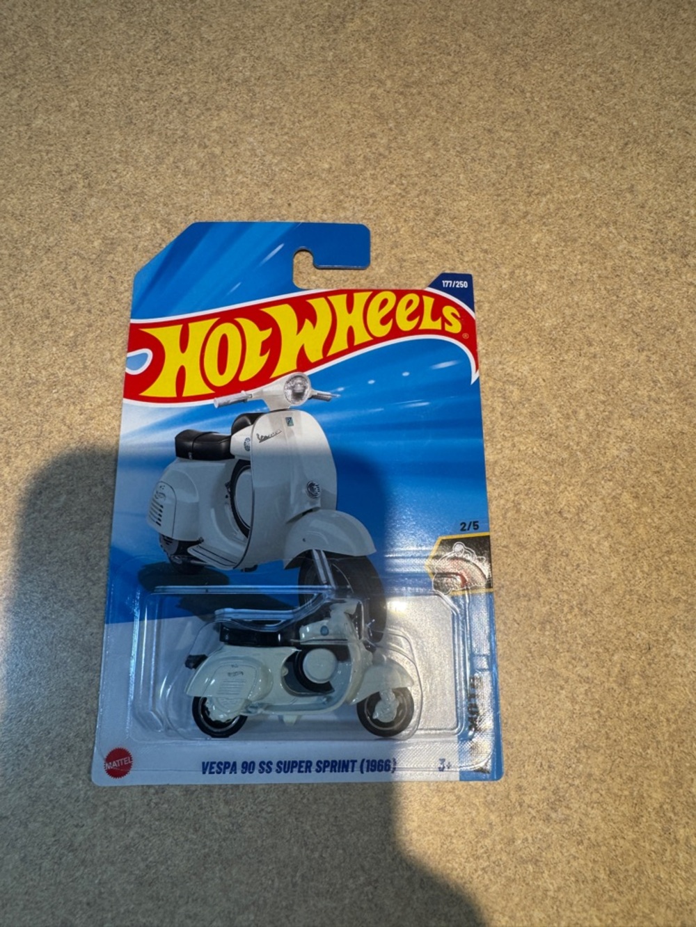 Hot Wheels die-cast toy 'Vespa 90 SS Super Sprint (1966)' by Mattel